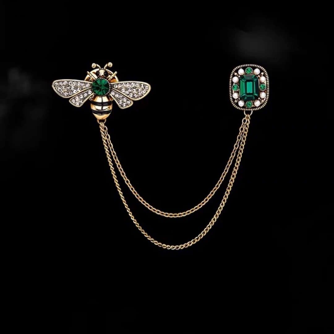 铜合金胸针 W002 小蜜蜂复古风时尚百搭秋冬轻奢洋气胸针