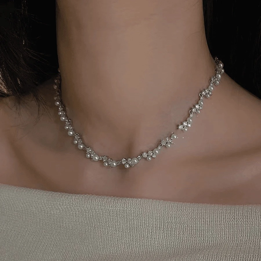 铜合金项链 C058 满天星轻奢chokerins优雅设计感时尚小众