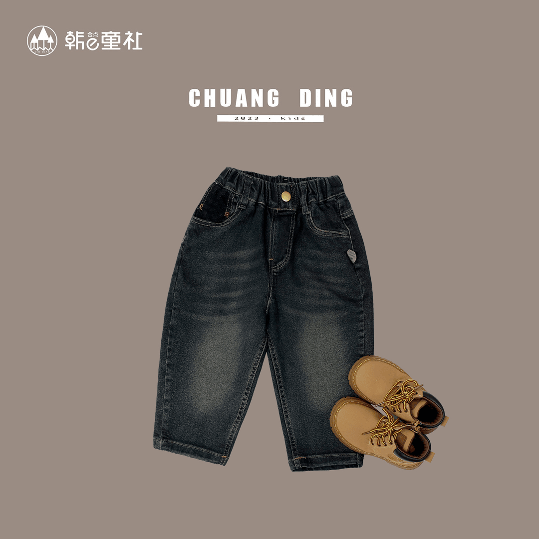 湖州织里童装春季新款儿童直筒休闲牛仔裤潮流男女童爆款牛仔长裤