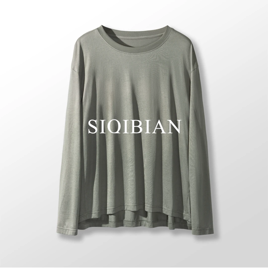 SIQIBIAN ｜25SS休闲百搭龟背廓形亲肤软糯内搭T恤-SQ-T020