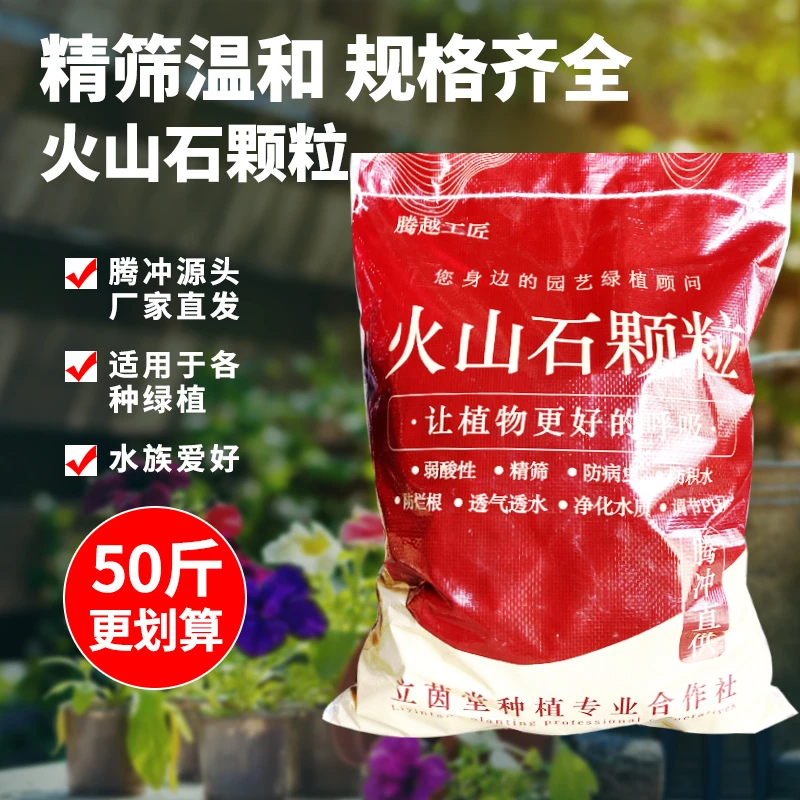腾冲天然火山石颗粒火山岩养花专用