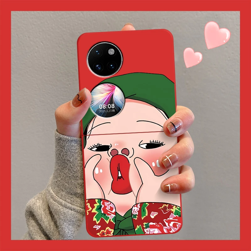 华为P50Pocket手机壳棉袄胖妹PocketS折叠屏硬壳高级保护套爆款潮