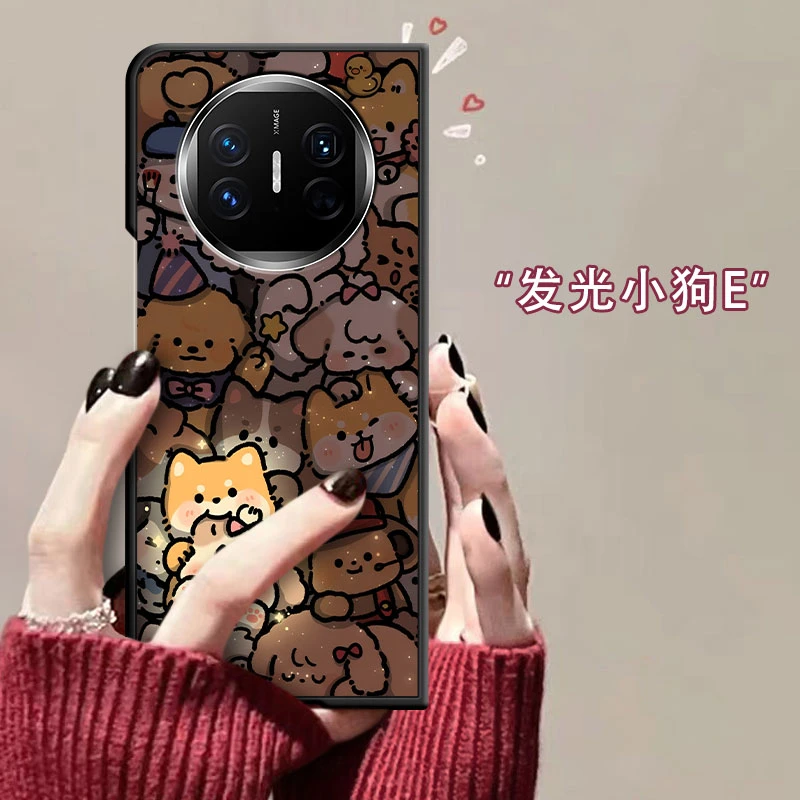 华为mateX5手机壳新款线条小狗X3折叠屏XS2典藏版高级防摔保护套