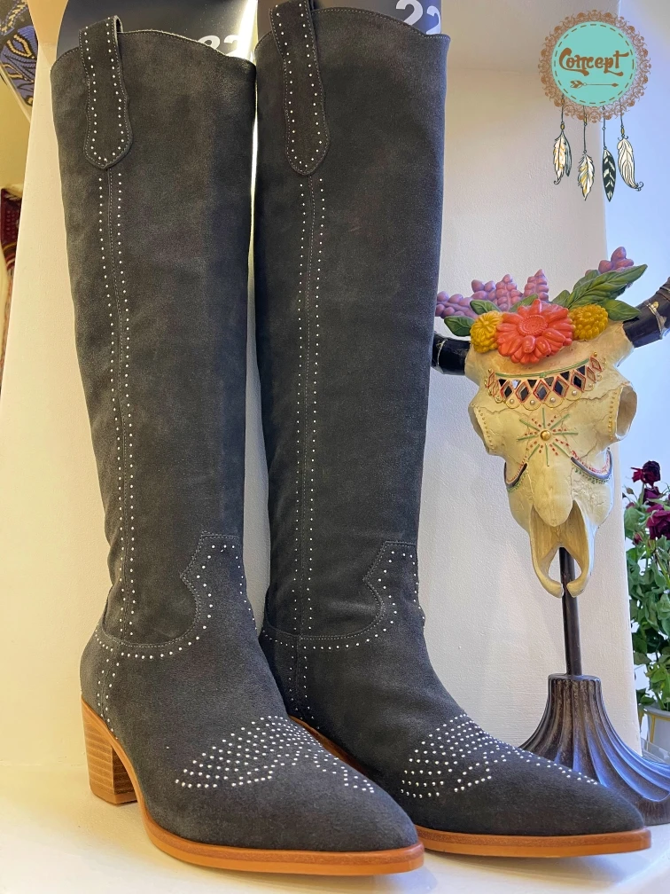 Concept限量款手工长靴（2色）