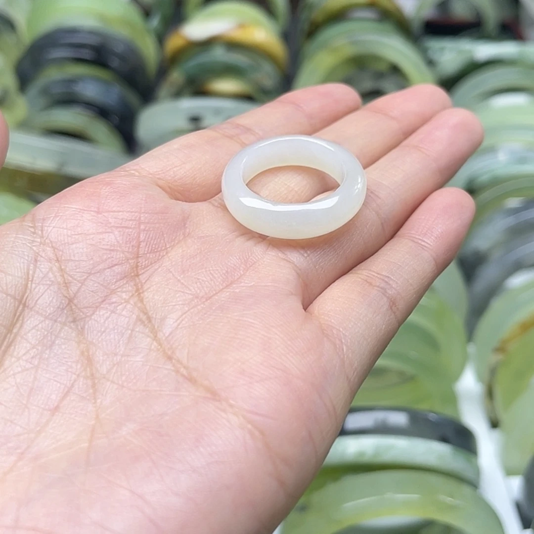 【闪购商品】蛇纹石玉戒指合金?****?