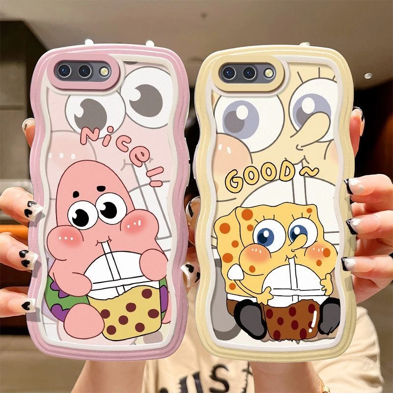 海绵宝宝iPhone14/13promax手机壳11/12pro情侣xsxr男女8plus软红