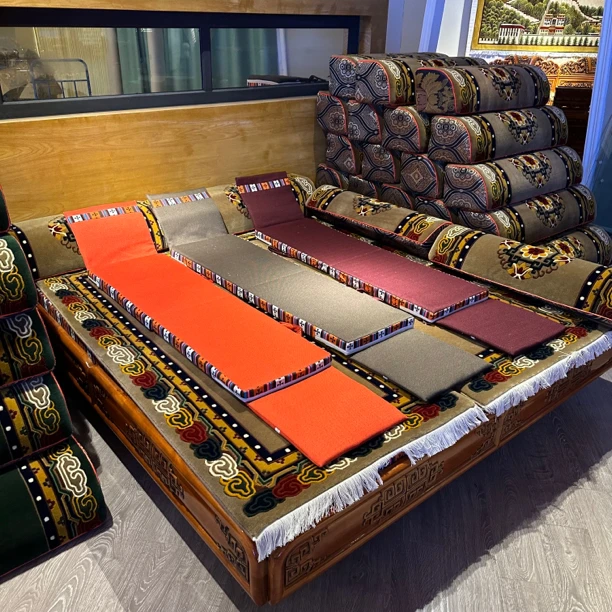 磕头长条加厚环保草垫，大家都在用的布艺垫子沙发垫藏式