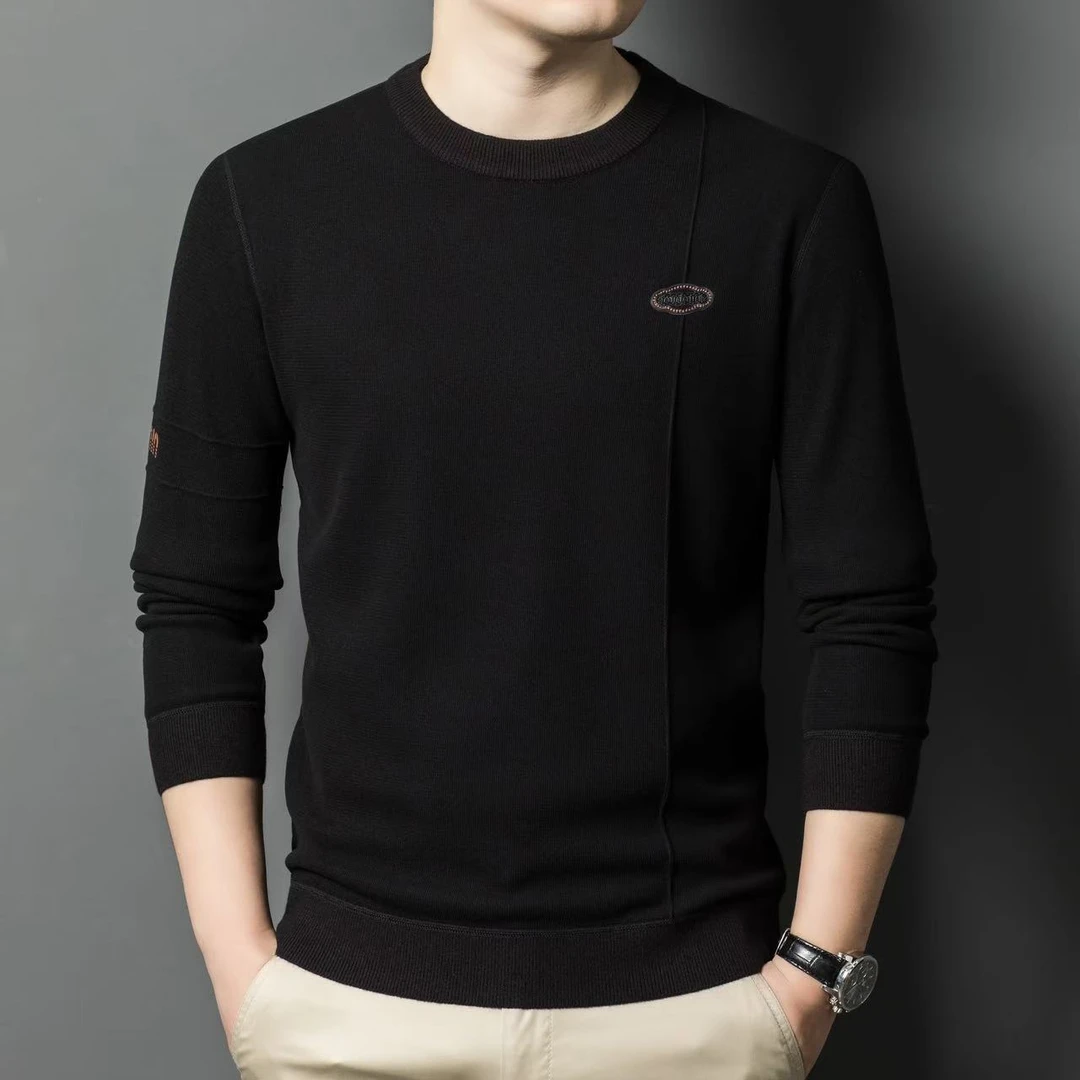 乔马尼秋冬男加厚中领毛衣时尚休闲百搭保暖圆领长袖1987