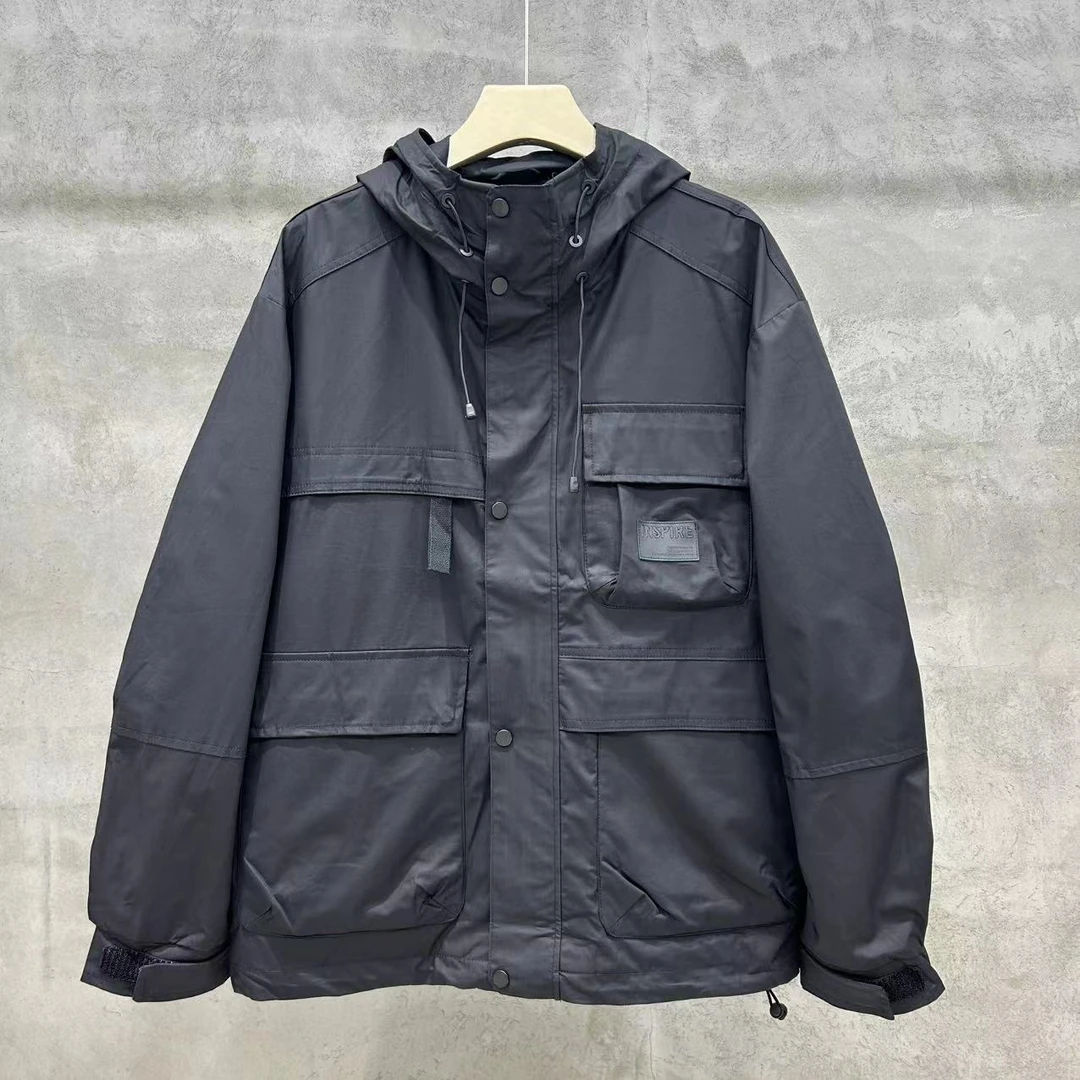 【503】百搭时尚工装男士休闲连帽厚外套夹克105厚*88 105厚