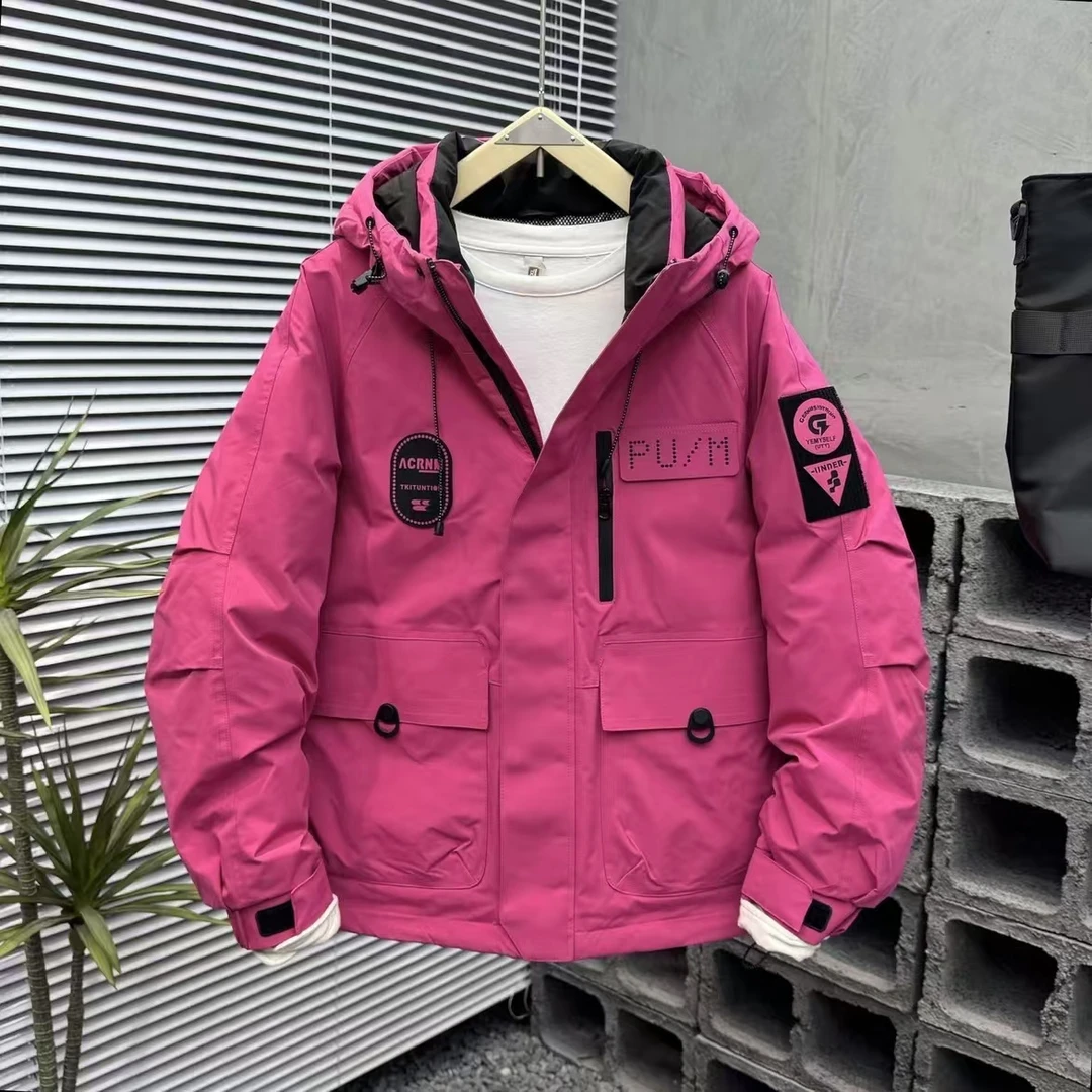 【68139】冬季新款户外连帽羽服情侣款保暖加厚外套*羽