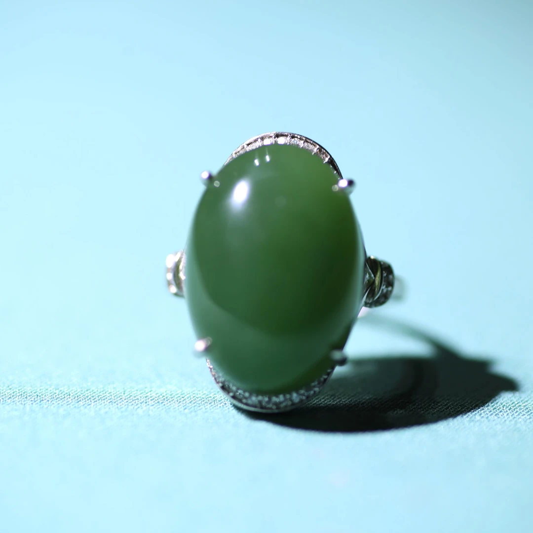 碧玉戒指.和田玉碧玉戒指