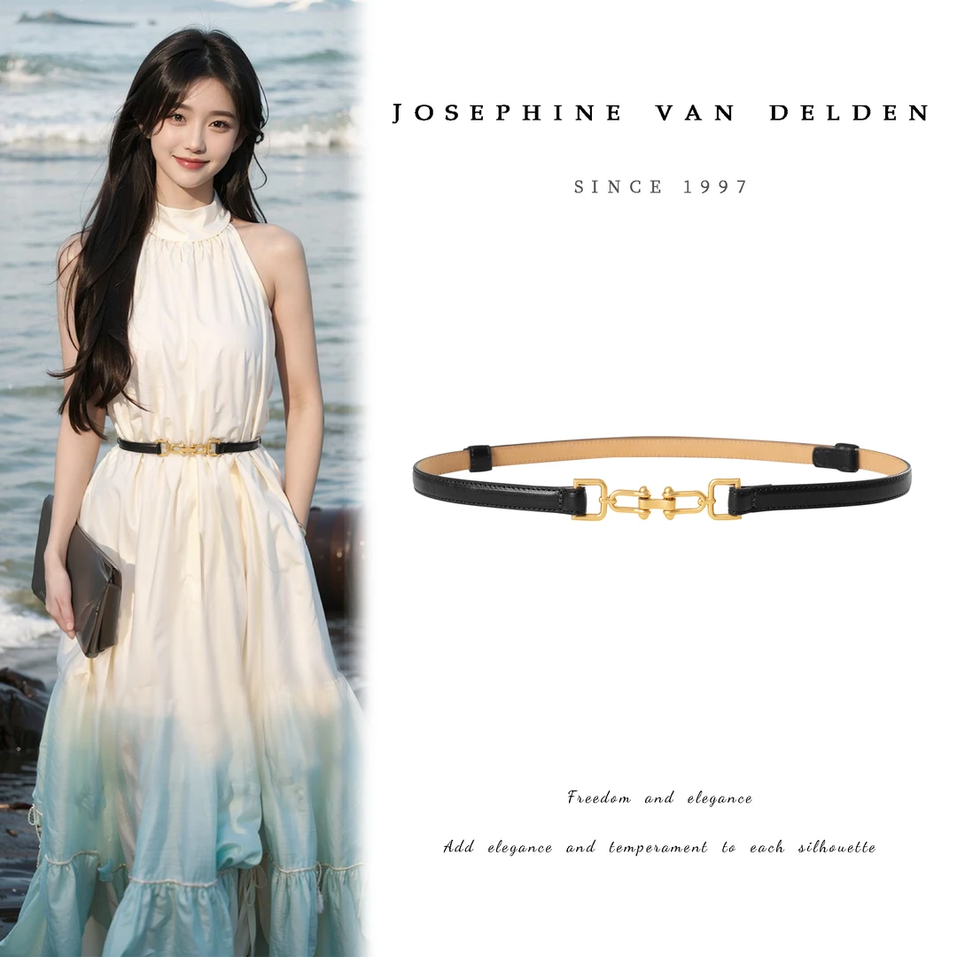 春夏裙装系列 | 马鞍挂钩扣1.3CM系裙子毛衣细腰带头层皮【12801】