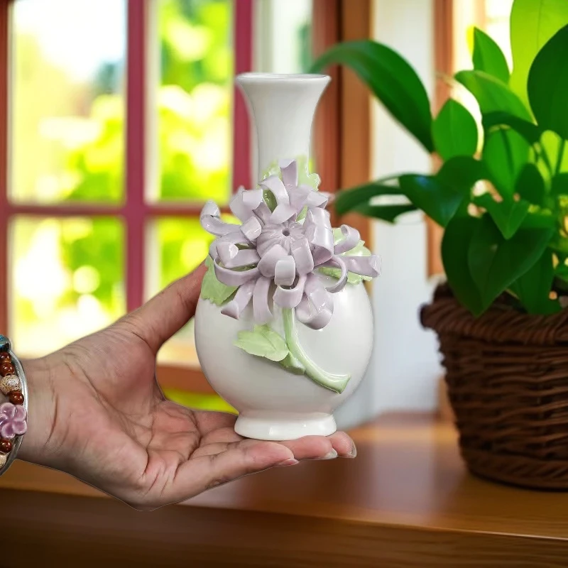 陶瓷花瓶装水花插客厅摆件餐桌茶几摆设婚庆乔迁送礼礼品家居饰品