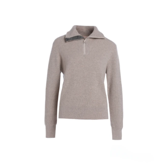 L·W画而诗女装山羊绒长袖翻领秋冬针织衫LBD94223