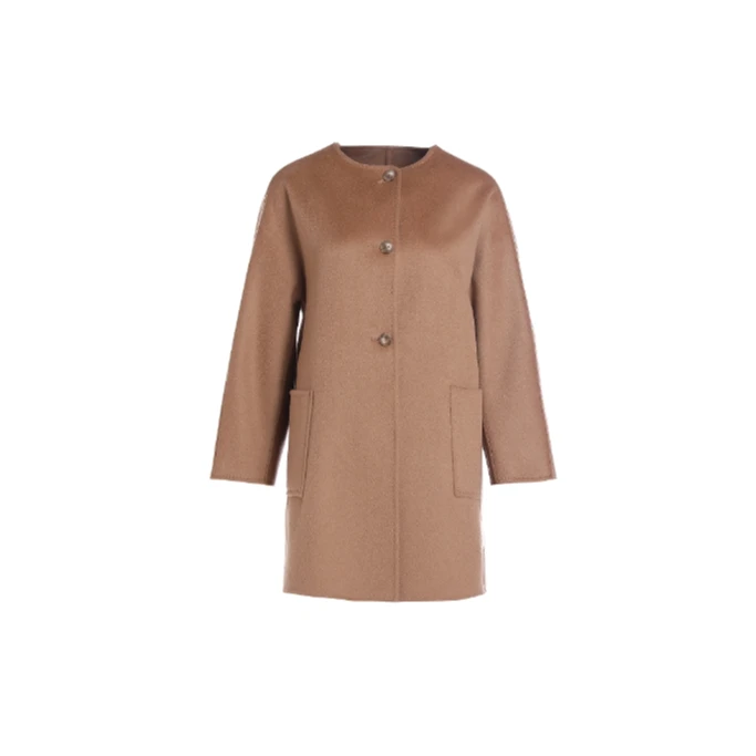 L·W/画而诗冬季时尚女士毛呢中长款新款轻奢山羊绒大衣LBD90209