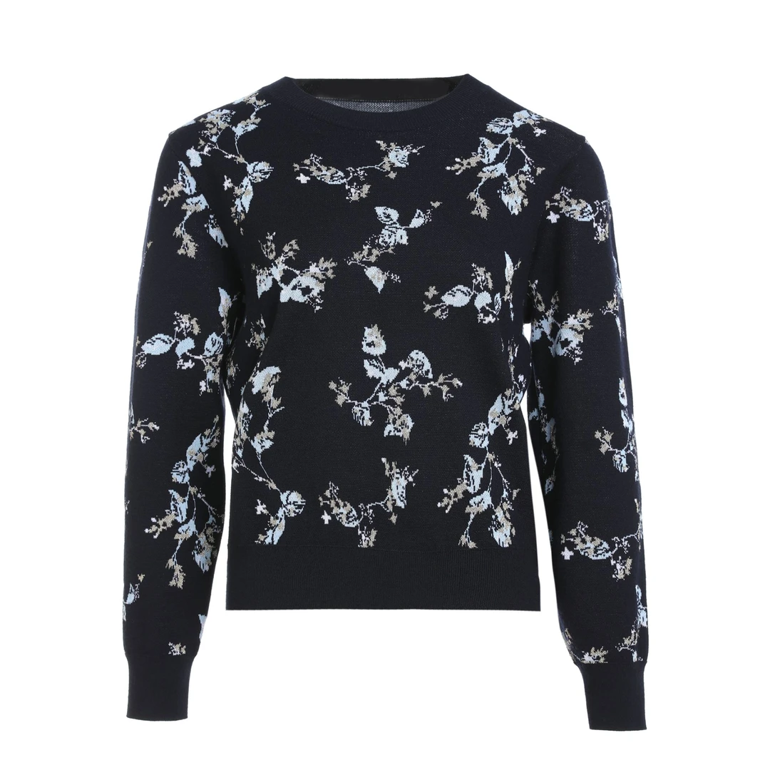 设计感气质打底套头衫圆领秋冬套头款落肩袖修身型针织衫LBA94211