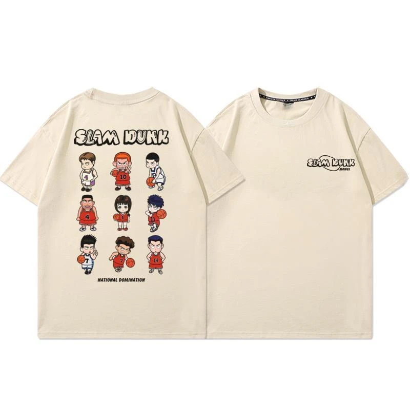 灌篮高手t恤男日系卡通篮球速干短袖樱木花道三井寿宽松球衣半袖