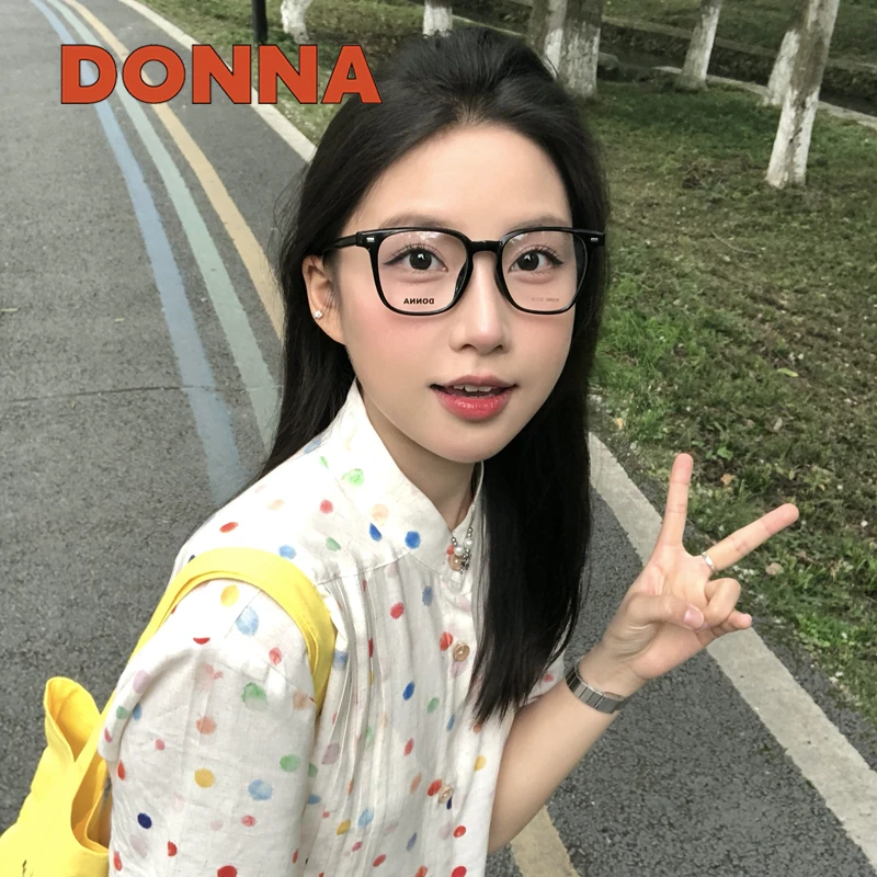 DONNA哆哪2024年新款简约时尚金属眼镜框大框百搭韩版复古NT10001