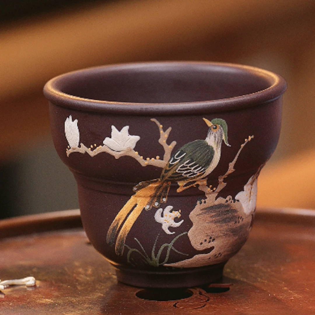 Y018紫泥喜上枝头葫芦主人杯