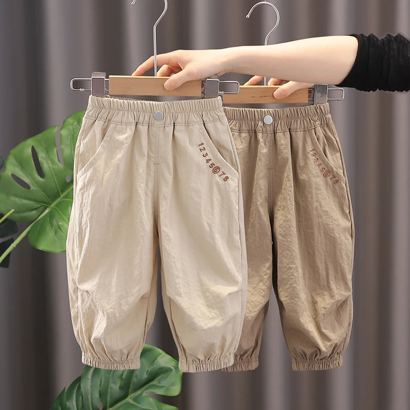 男童裤子夏季薄款儿童防蚊裤小男孩长裤宝宝宽松速干裤夏装休闲裤