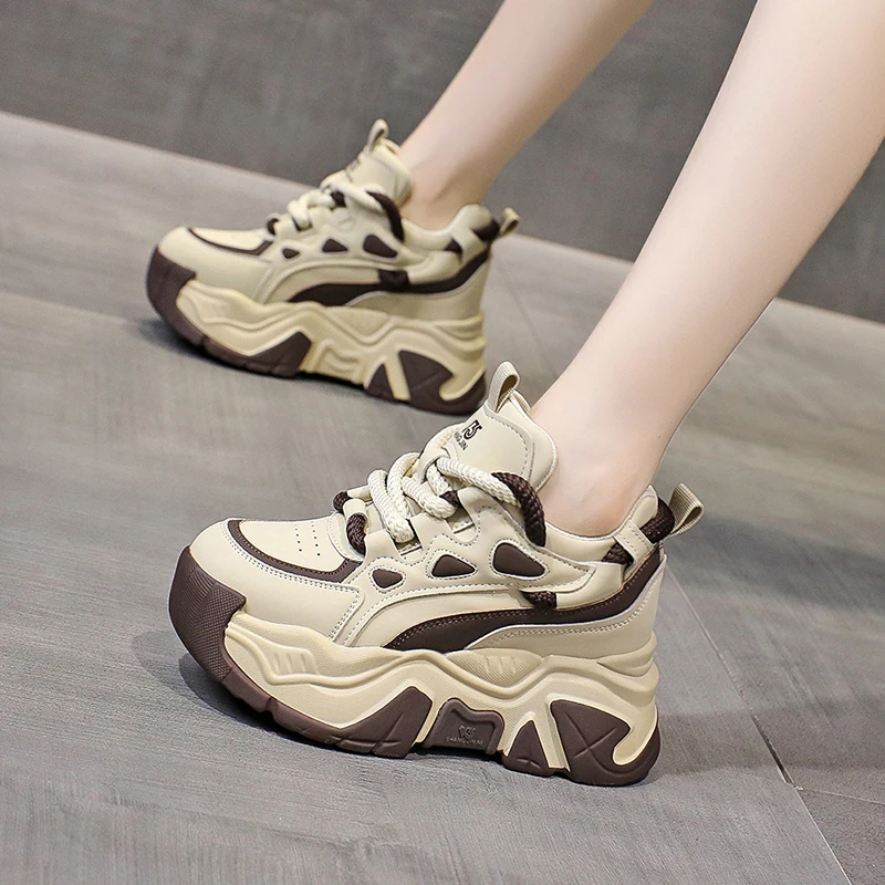 内增高老爹鞋女2025春秋新款爆款厚底网红百搭显脚小休闲运动女鞋