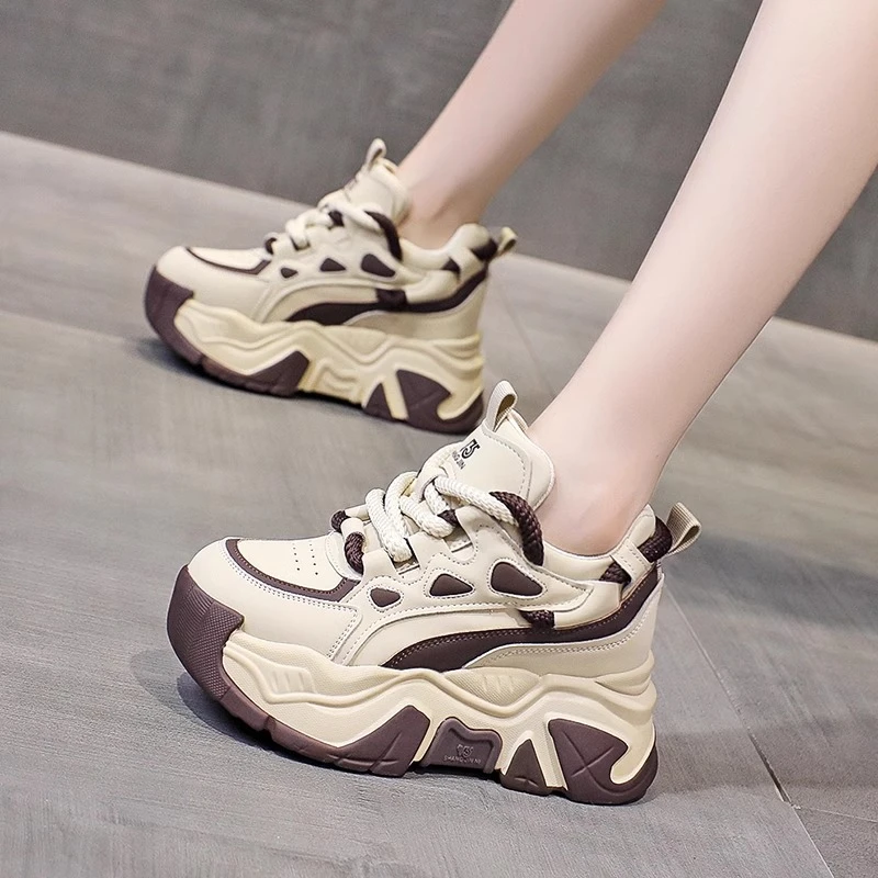 增高8厘米老爹鞋网红时尚百搭厚底2025秋冬加绒运动休闲鞋ins百搭