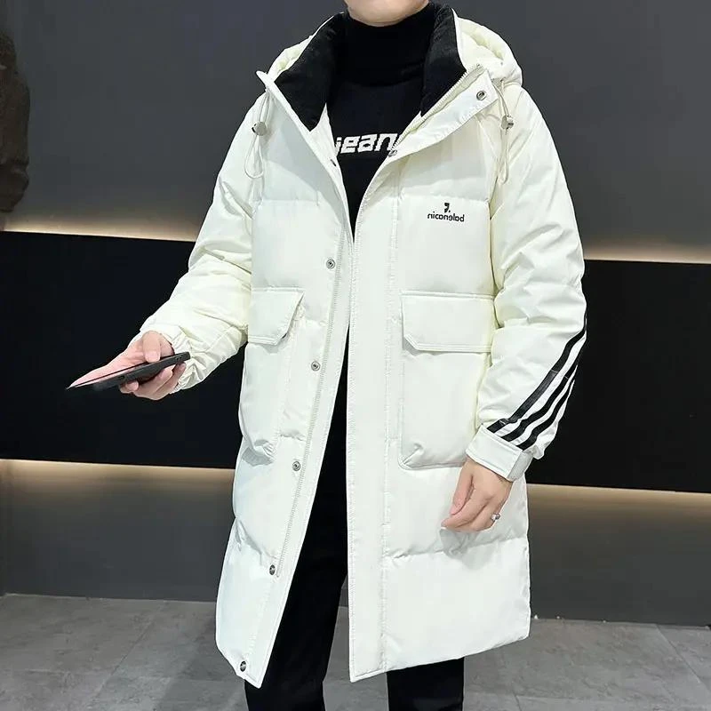 波司澄羽绒服男士冬季新款轻奢连帽时尚潮加厚高端中长款保暖休闲