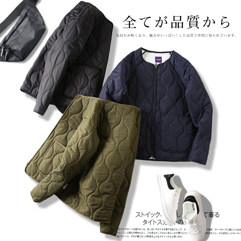 2024秋冬新款户外机能轻便葫芦格纹情侣款男女保暖加厚百搭棉服