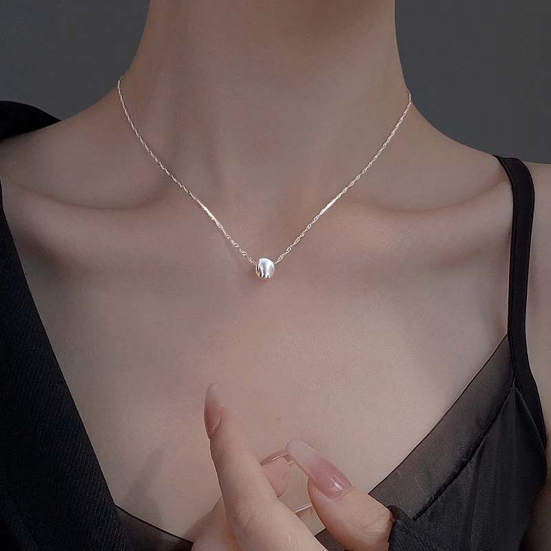 铜合金吊坠 2024新款爆款转运珠吊坠项链女小众设计感轻奢锁骨链l