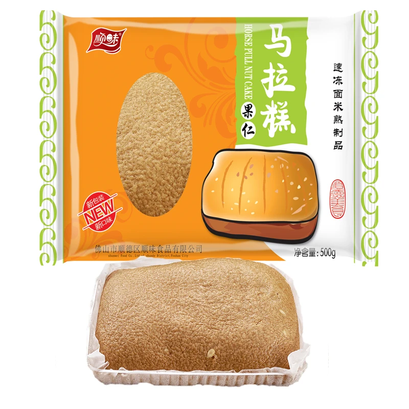 顺味整块500克果仁马拉糕传统风味软糯营养广式糕点冷冻食品优选