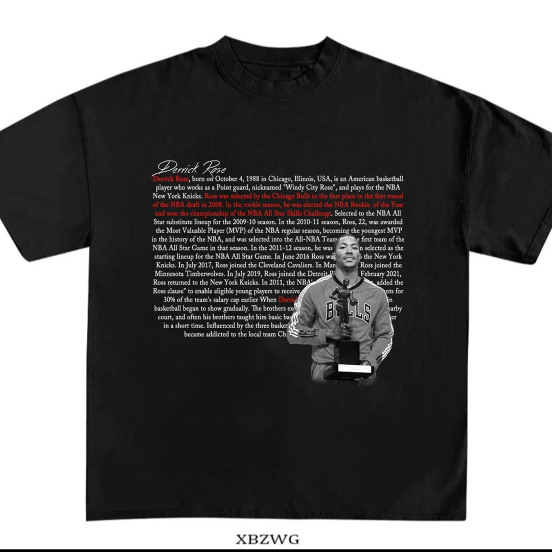 xbzwg罗斯生涯 数码直喷短袖美式小领口数码直喷短袖t恤长袖