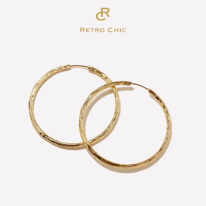 铜合金耳饰 RetroChic 意大利复古时尚首饰 伊甸园树纹耳圈