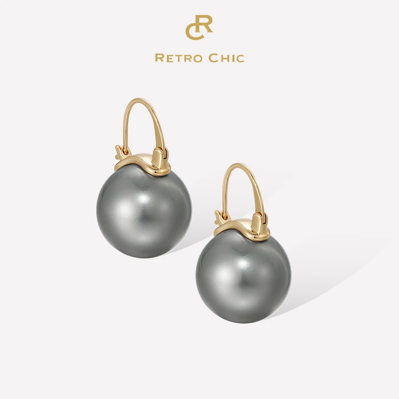 合金耳饰 Retro Chic 意大利复古时尚首饰 冰川灰耳环