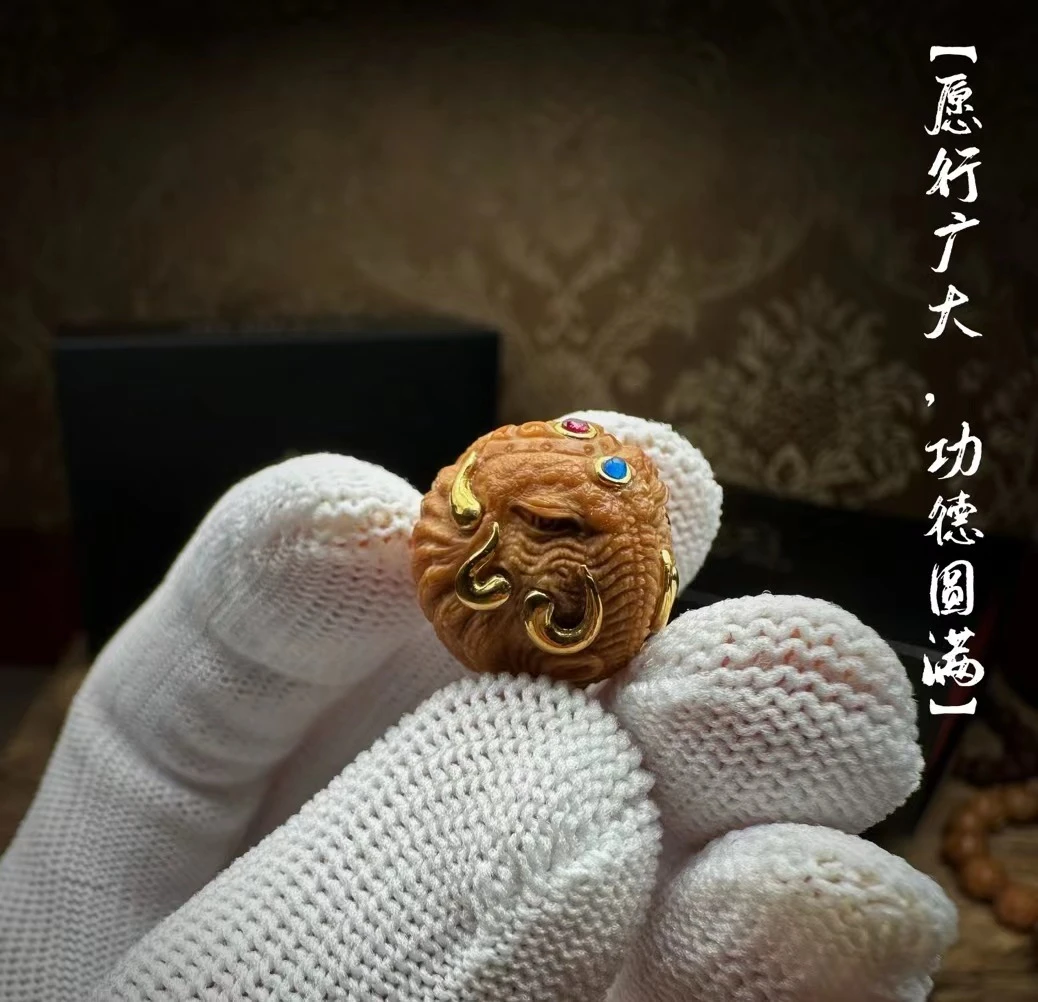 六牙象神【鲲鹏】猴头核桃雕刻