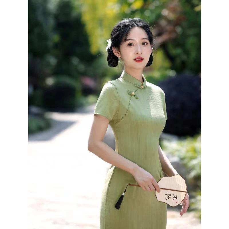 初夏 夏季新款少女文艺复古中国风小个子时尚短款改良旗袍