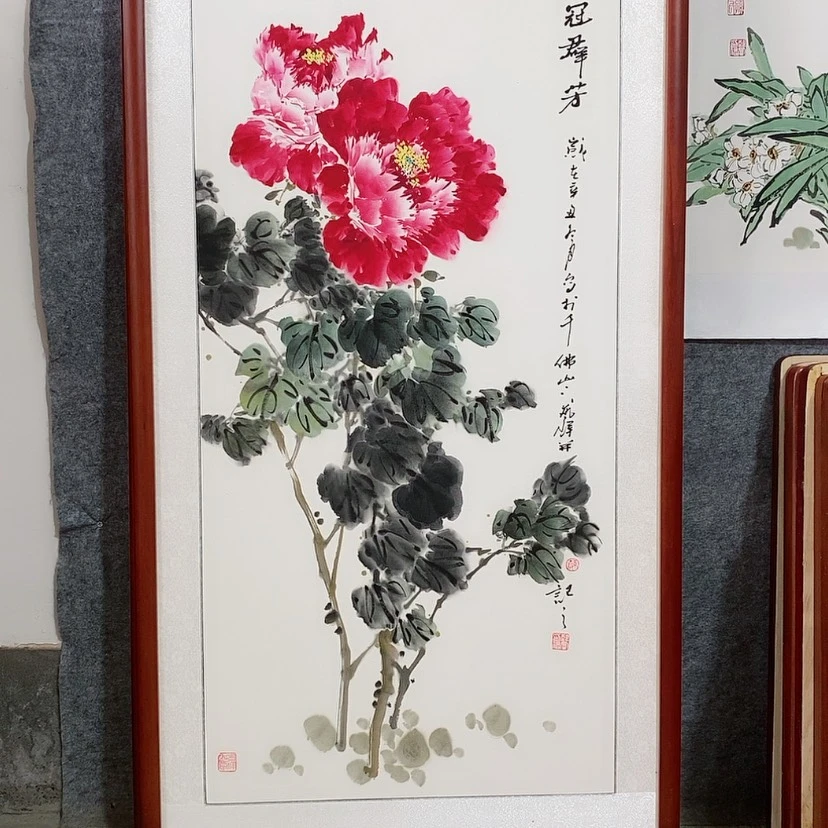 【闪购商品】绘画书画作品带框65×125