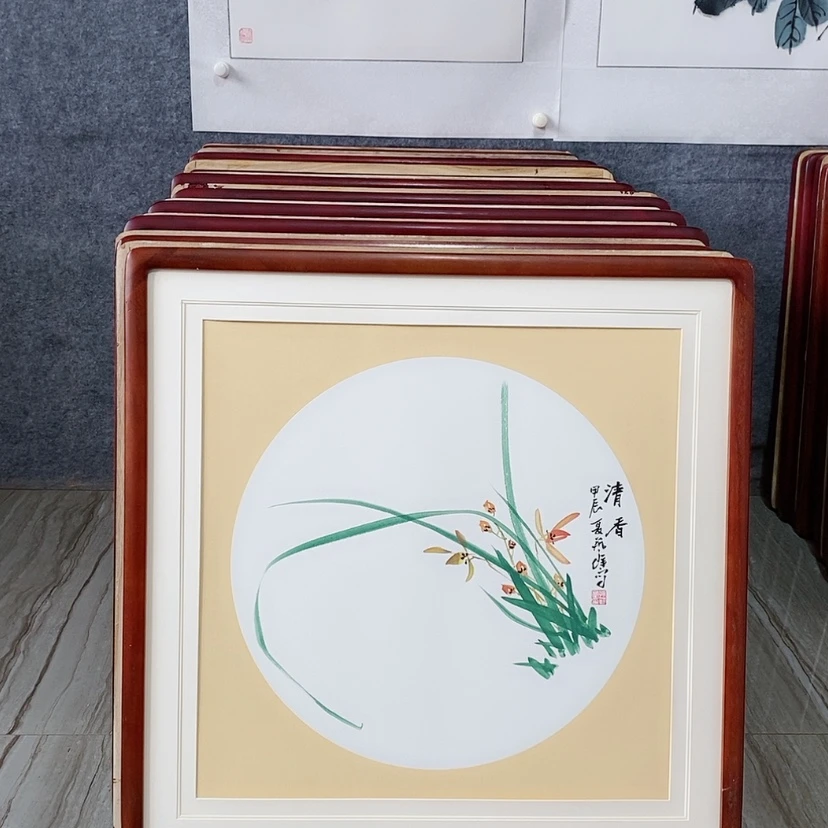 【闪购商品】绘画书画作带框65×65厘米