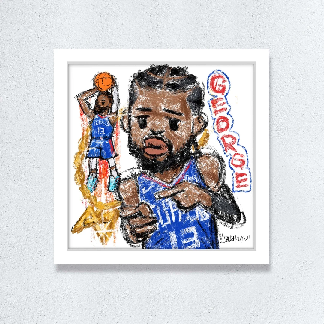 脏辫保罗乔治 限量版画