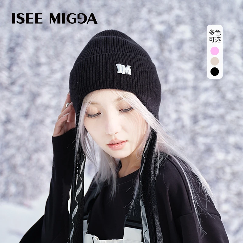 ISEEMIGGA【飘带帽】针织滑雪冷帽子护耳运动飘带保暖秋冬时尚