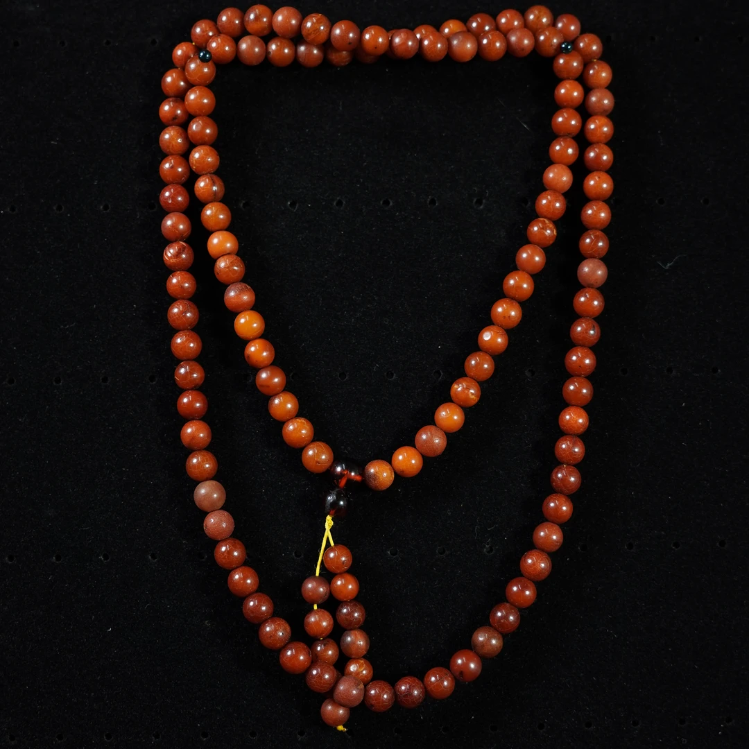 H2408252462/清代-18世纪/老蜜蜡圆珠108籽念珠 传承 古董 收藏