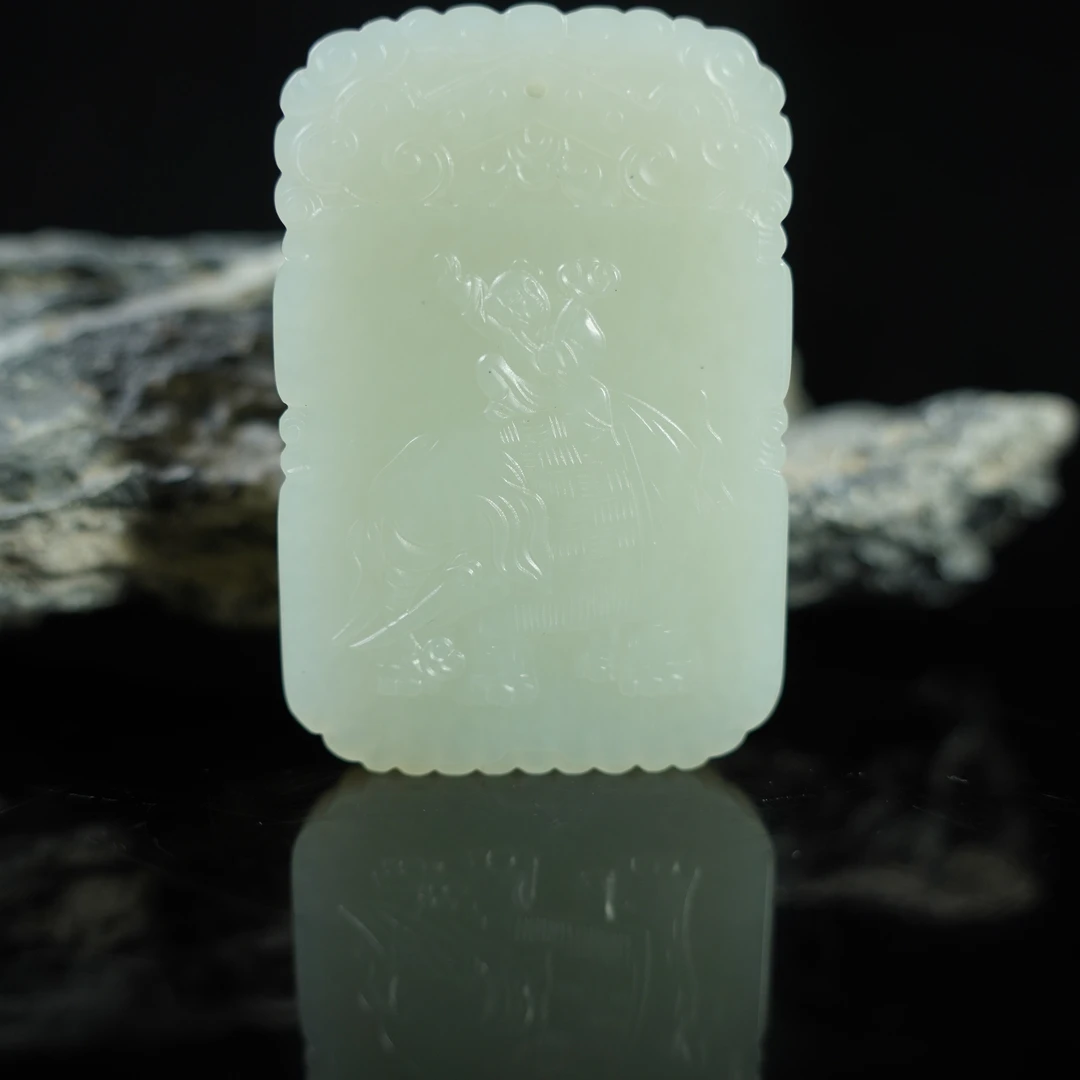 H2407231930/清中晚期/太平有象子冈牌  古董 收藏 传承