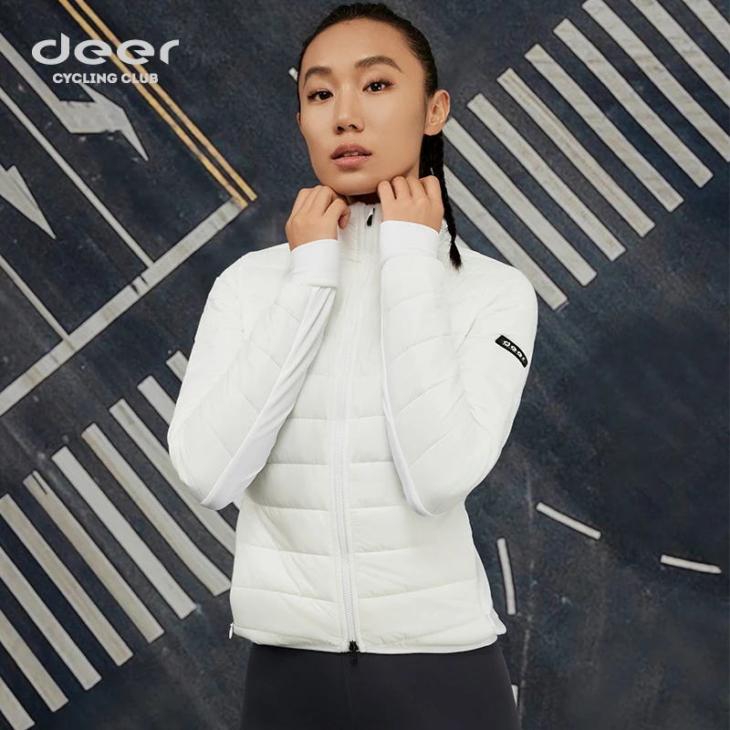 deer小鹿【御风W】0~10℃女气凝胶夹克冬季保暖骑行服公路自行车外套