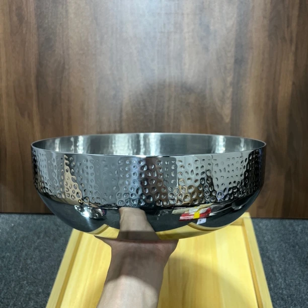 出口锤纹盆28cm/高9cm重1200克316不锈钢火锅盆和面盆迪尼兰家用