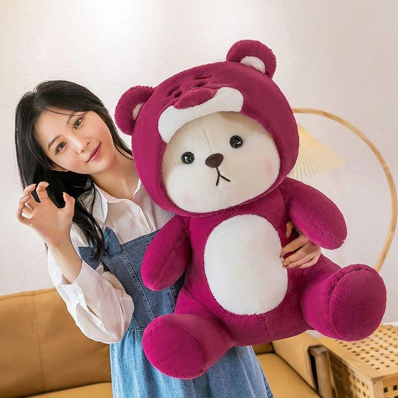 熊玩偶变身可爱熊毛绒玩具公仔毕业季礼物抱枕生日礼物女Y155呆萌