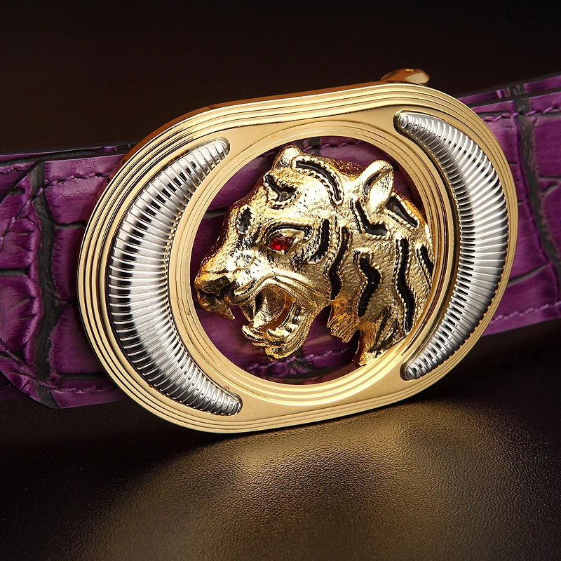 史蒂芬豹头鹰头皮带男士真皮商务休闲中青年不锈钢潮裤腰带大牌