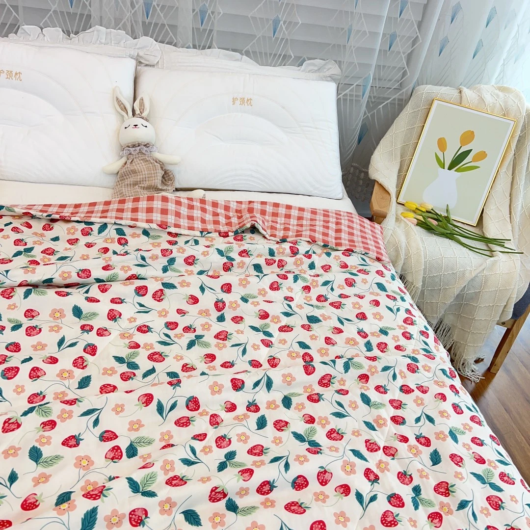 【趣莓园】棉绸人造棉单人凉感凉嗖嗖韩香绸空调被一条