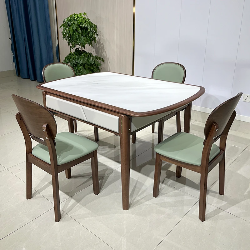 新中式麻将机餐桌两用简约现代餐麻一体餐桌实木麻将桌全自动家用