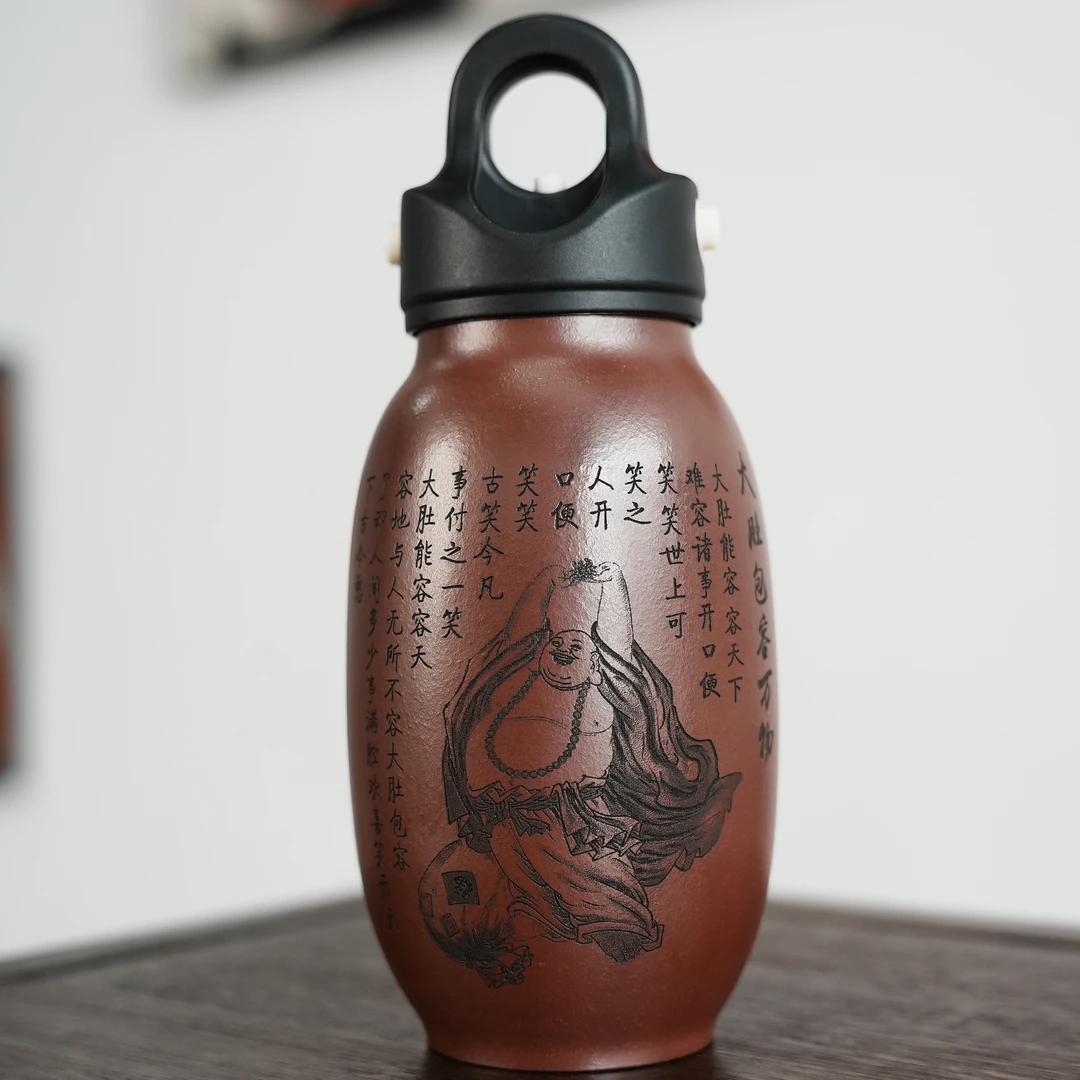 大肚弥勒 380cc 老紫泥 宜兴紫砂文化