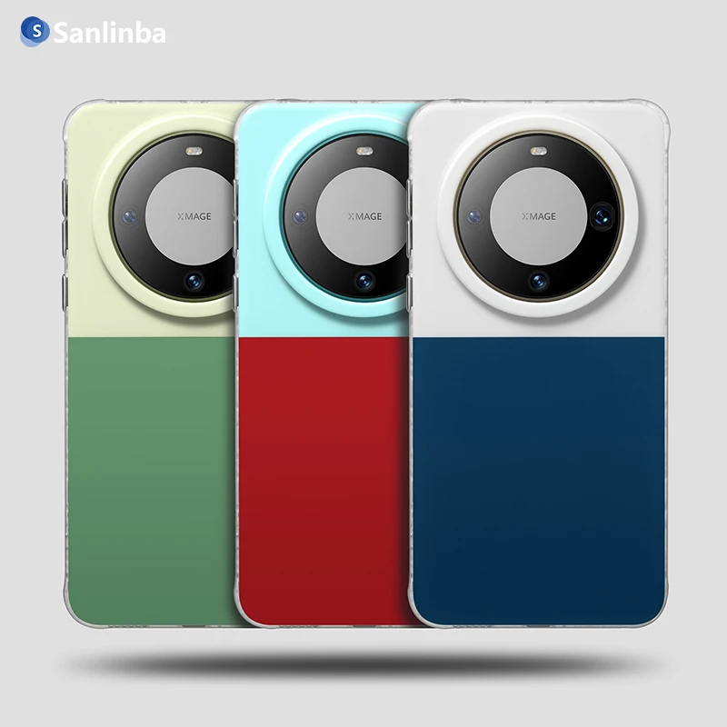 Sanlinba美式复古拼色磁吸手机壳适用华为Mate60Pro+新款保护壳
