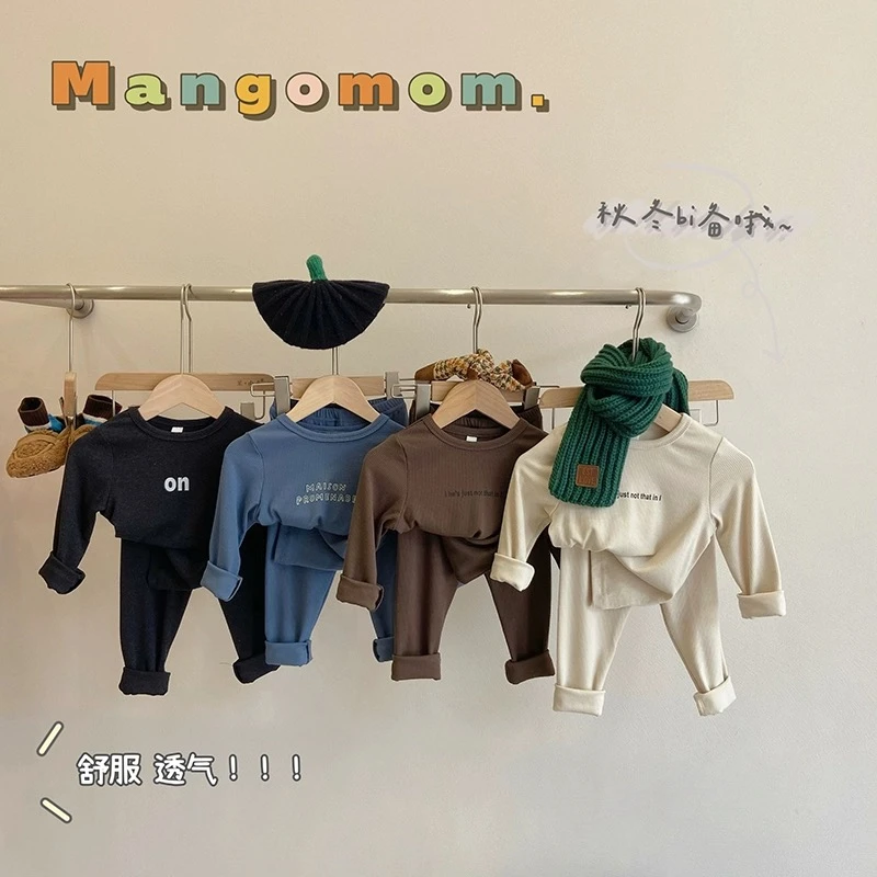 【悠悠耀选】男女童家居服秋冬新款儿童秋衣秋裤套装小宝宝保暖睡衣